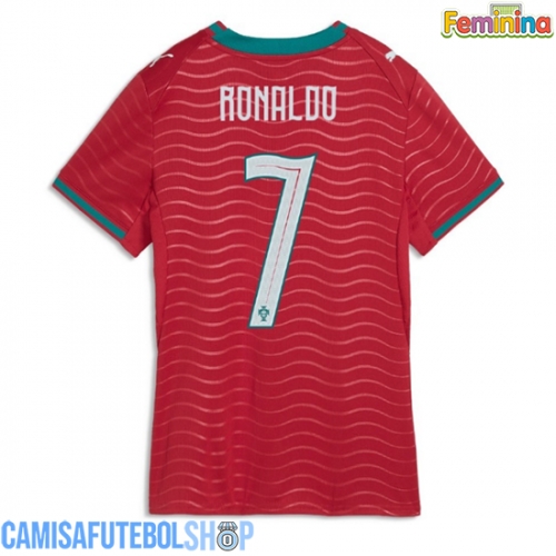 Camisa de time de futebol Portugal Cristiano Ronaldo #7 Replicas 1º Equipamento Feminina Mundo 2026 Manga Curta